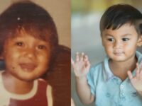 Berita artis: Baim Wong mengunggah foto dirinya waktu kecil, ia pun terlihat sangat mirip dengan putra pertamanya, Kiano Taiger Wong.