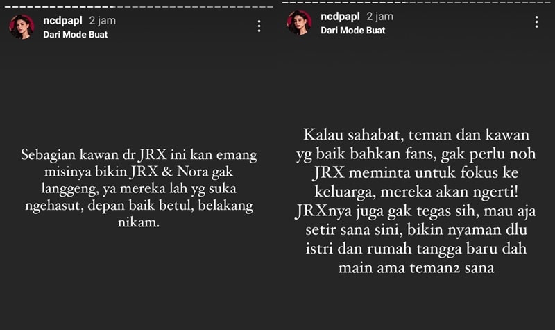 Nora Alexandra Singgung Teman Jerinx SID Penghancur Hubungannya dengan Suami 2 Lampiran Gambar