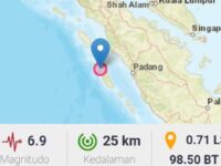 Berita Terbaru: Gempa tektonik dengan kekutan (magnitudo) 6,9 mengguncang wilayah Pantai Selatan Nias Selatan, Sumatera Utara