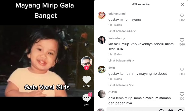 Viral Foto Gala Mirip Mayang Waktu Kecil, Kenapa Masih Minta Tes DNA? 2 Lampiran Gambar