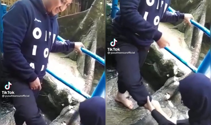 Berita artis: Ustaz Yusuf Mansur memvideokan anaknya, Wirda Mansur yang sedang mencuci kakinya lalu dipload ke media sosial.