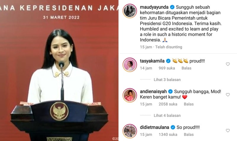 Cantik dan Cerdas, Maudy Ayunda Jadi Jubir Presidensi G20 Indonesia 2 Lampiran Gambar