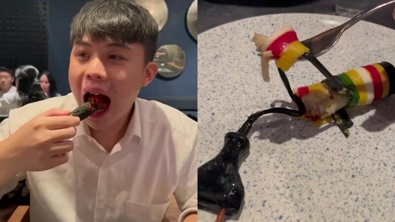 Berita terkini: pria ini makan makanan dalam bentuk yang begitu unik mulai dari power bank hingga gunung seharga Rp 1 juta.