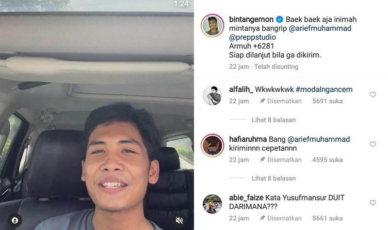 Kesal Belum Dapat Jatah Vespa dari Arief Muhammad, Bintang Emon Beri Sindiran Pedas 2 Lampiran Gambar
