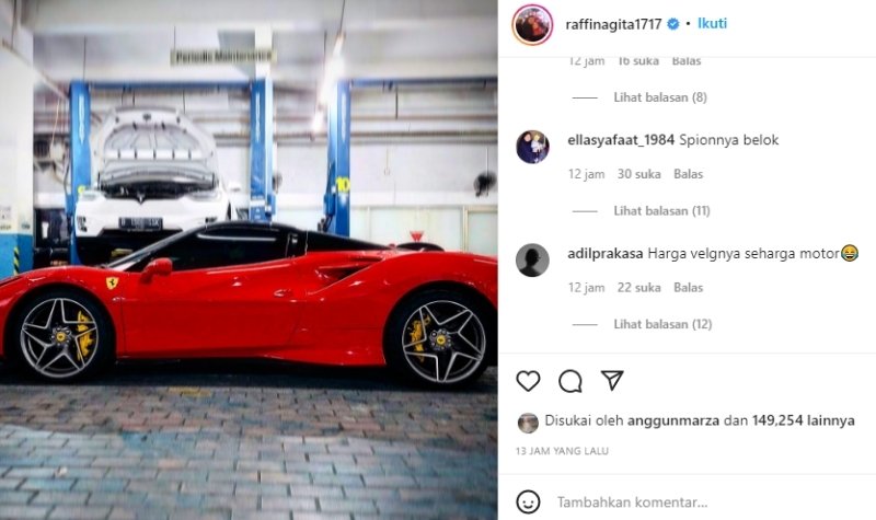 Ya Ampun, Raffi Ahmad Beli Velg Mobil Seharga Motor Baru 2 Lampiran Gambar