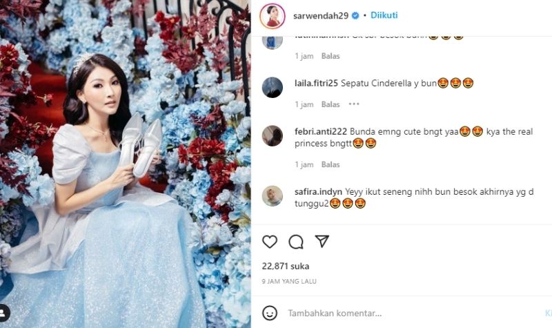 Netizen Pangling Lihat Kecantikan Sarwendah Mirip Cinderella 2 Lampiran Gambar