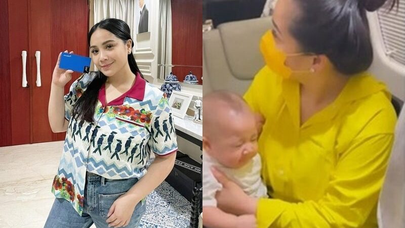Berita artis: Hooded Shirt kuning cerah yang dipakai oleh Nagita Slavina saat memangku Rayyanza harganya dibanderol hampir Rp 19 Juta.