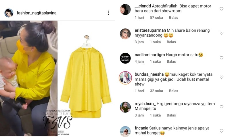 Terlihat Biasa Saja, Harga Hooded Shirt Nagita Slavina Ini Bisa Beli Satu Unit Motor 2 Lampiran Gambar