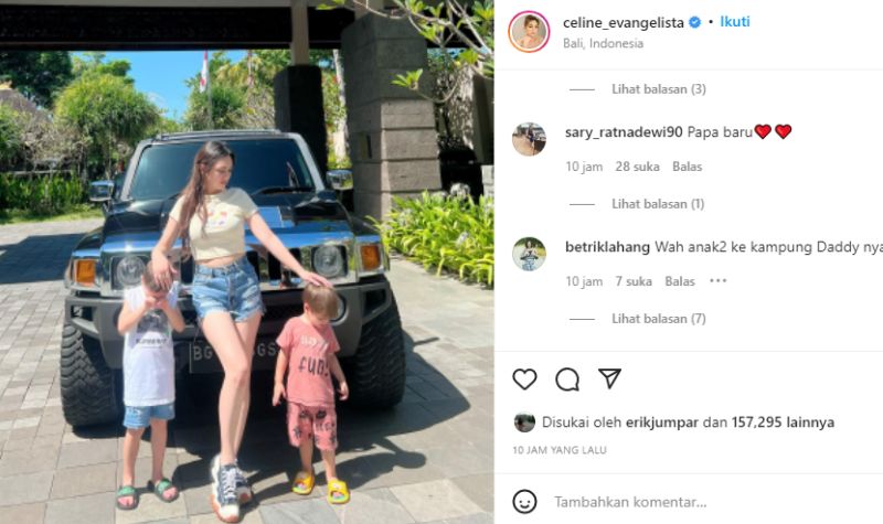 Liburan Bareng Anak, Celine Evangelista Mau Cari Papa Baru? 2 Lampiran Gambar