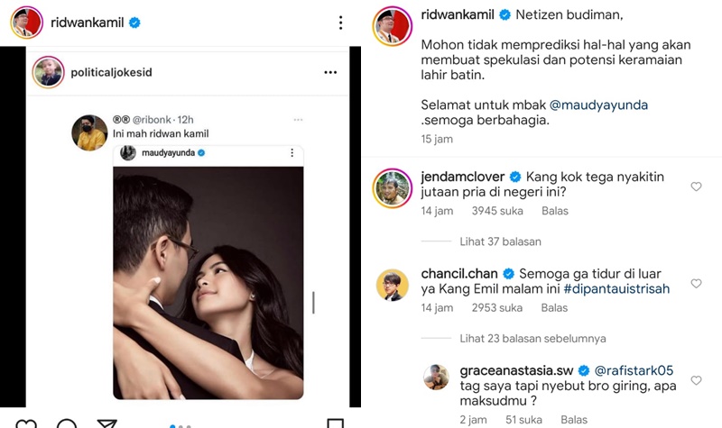 Heboh, Suami Maudy Ayunda Disebut Mirip Gubernur Jawa Barat, Ridwan Kamil Tanggapi Begini 2 Lampiran Gambar