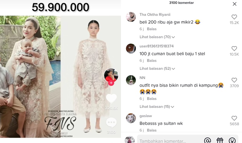 Wow, Outfit Nagita Slavina di Hari Lebaran Jadi Sorotan, Harganya Bisa Bikin Rumah di Kampung 2 Lampiran Gambar