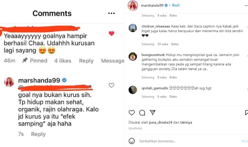 Berhasil Diet Dengan Pola Hidup Sehat, Marshanda Jadi Inspirasi Warganet 2 Lampiran Gambar