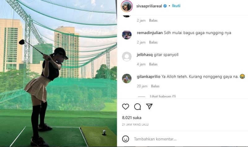 Nungging Saat Main Golf, Siva Aprilia Jadi Pusat Perhatian 2 Lampiran Gambar
