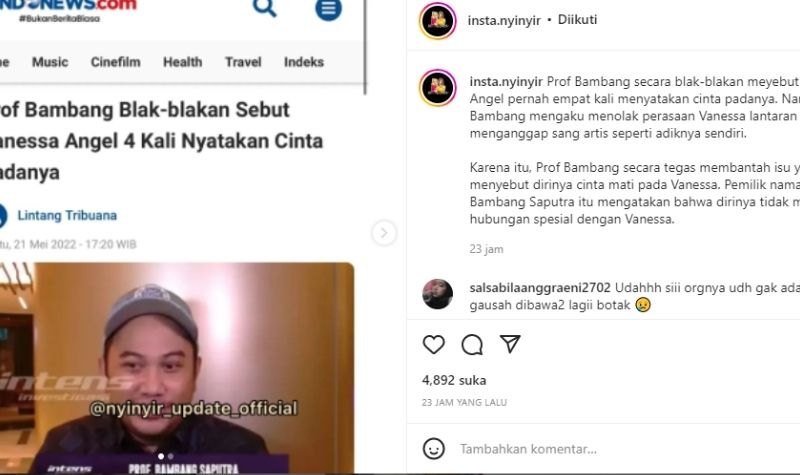 Vanessa Angel Diklaim Pernah Nembak Prof Bambang Saputra, Netizen: Pentingnya Sadar Diri 2 Lampiran Gambar
