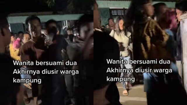 Berita terbaru: Sebuah keluarga poliandri, seorang wanita memiliki 2 suami diusir segerombolan warga dari tempat tinggalnya, disoraki banyak orang.