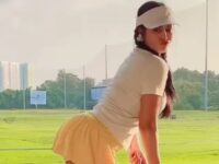Saat bermain golf Intan Ratna Juwita memamerkan body goalsnya. Netizen pun sempat berpikiran kalau ditepuk bunyinya gimana?