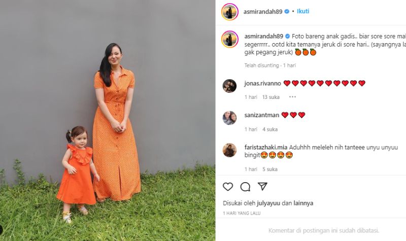 Kompak Bareng Anak, Asmirandah Buat Netizen Gemas dan Meleleh 2 Lampiran Gambar
