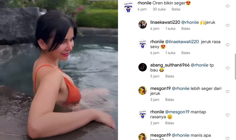 Maria Vania Unggah Video Lagi Mandi di Kolam Renang, Netizen: Jeruk Bikin Segar 2 Lampiran Gambar