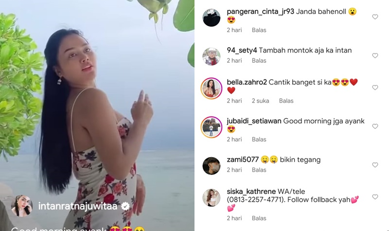 Bergaya Seksi dan Menggoda di Tepi Pantai, Intan Ratna Juwita Disebut Janda Bikin Tegang 2 Lampiran Gambar