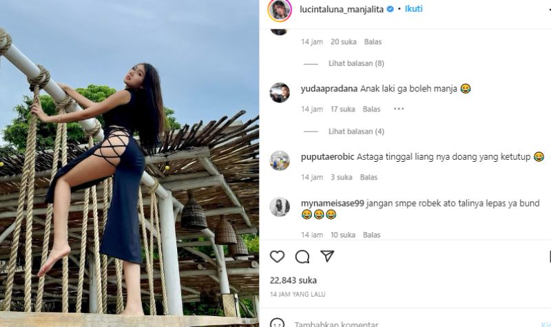Pose Seksi Lucinta Luna Disentil, Netizen: Laki Gak Boleh Manja 2 Lampiran Gambar