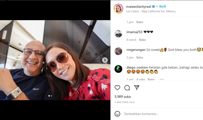 Romantis Maia Estianty Saat Bersama Sang Suami, Terlihat Tanpa Beban Hidup 2 Lampiran Gambar