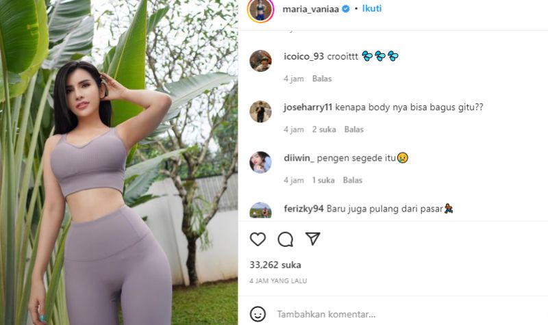 Maria Vania Punya Bodi Sempurna dan Cantik, Netizen Jadi Heran 2 Lampiran Gambar