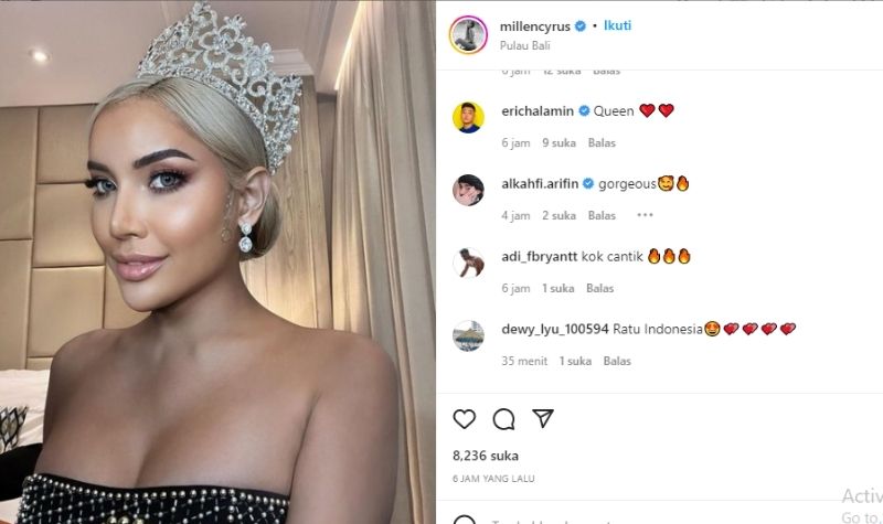 Cantiknya Millen Cyrus dengan Rambut Blonde, Dijuluki Ratu Indonesia 2 Lampiran Gambar