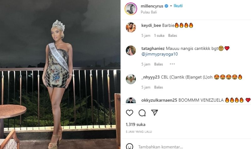 Pakai Dress Mini Ketat, Kecantikan Millen Cyrus Buat Netizen Tak Bisa Berkata-kata 2 Lampiran Gambar