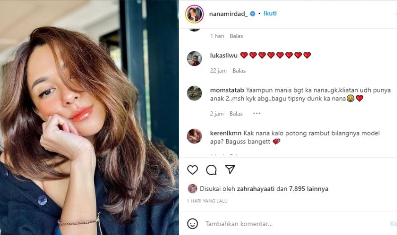Pulang Liburan, Nana Mirdad Banjir Pujian Karena Model Rambutnya 2 Lampiran Gambar