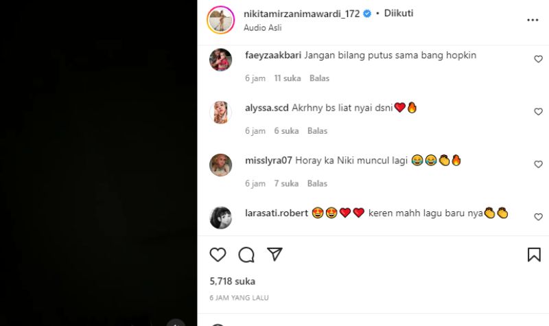 Nikita Mirzani Unggah Lagu Galau, Putus Dengan Kekasih? 2 Lampiran Gambar