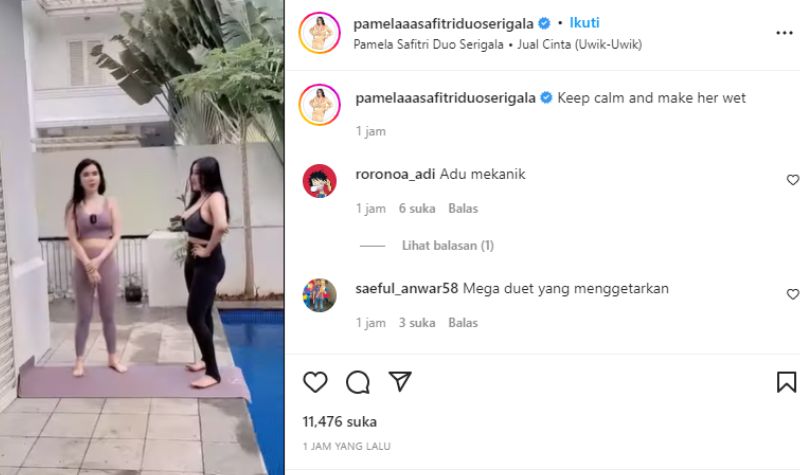 Olahraga Bareng, Pamela Safitri dan Maria Vania Mega Duet yang Menggetarkan 2 Lampiran Gambar