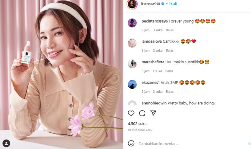 Kecantikan Rossa Begitu Menyegarkan, Mirip Anak SMP 2 Lampiran Gambar