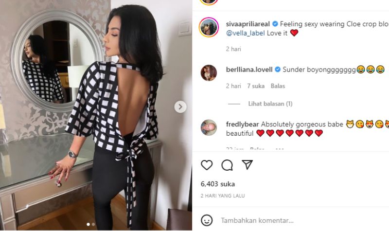 Pakai Baju Tampak Punggung Tanpa Dalaman, Siva Aprilia Bikin Banyak Pria Penasaran 2 Lampiran Gambar