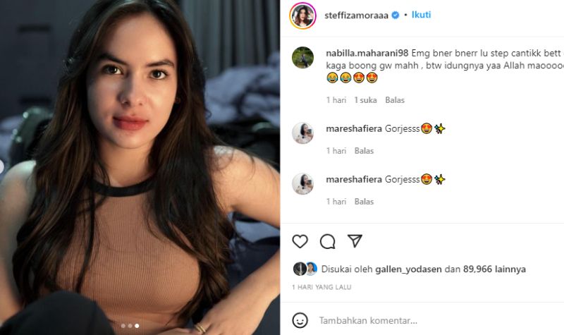 Kulit Putih dan Hidung Mancung, Steffi Zamora Disebut Bidadari Nyata 2 Lampiran Gambar