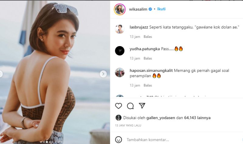 Unggah Foto Punggung Terbuka, Wika Salim Dipuji Emang Tak Pernah Gagal Soal Penampilan 2 Lampiran Gambar