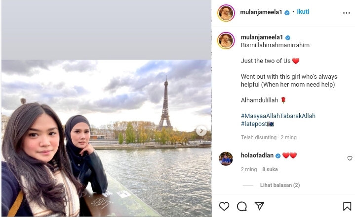 Intip Pesona Putri Sulung Mulan Jameela, Cantiknya Sama dan Kompak Seperti Sahabat 3 Lampiran Gambar