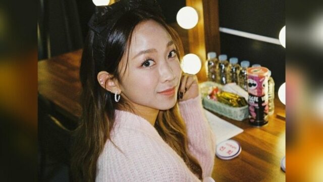 Dita Karang, member grup Secret Number dipercaya untuk menyambut kedatangan presiden Joko Widodo dan Ibu Iriana di Seoul, Korea Selatan.