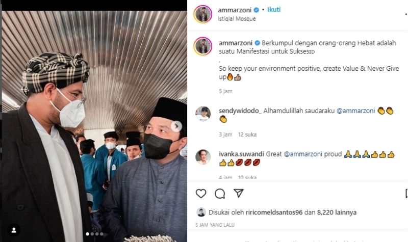 Unggah Foto Bersama Jokowi dan Erick Thohir, Ini Kata Ammar Zoni 2 Lampiran Gambar