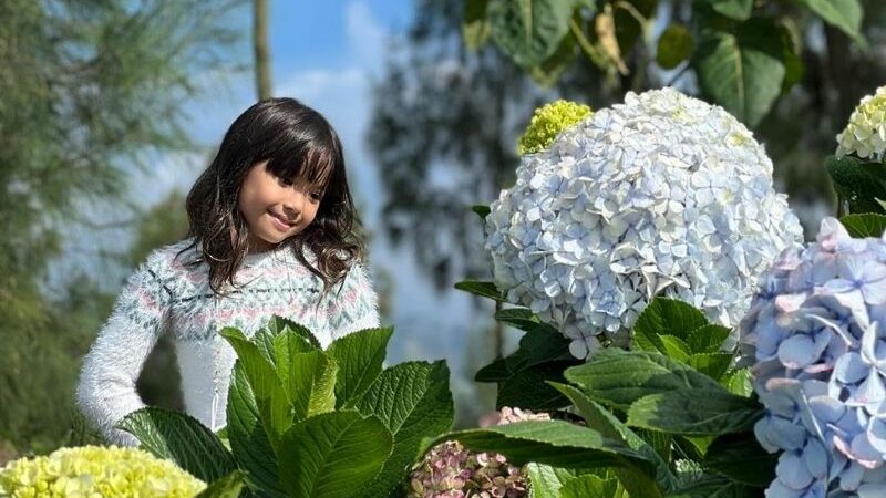 Gempita Nora Marten disebut mirip putri dari negeri dongeng ketika kunjungi tempat penuh bunga yang berwarna warni.