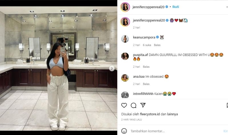 Kulit Eksotis dan Wajahnya yang Cantik, Jennifer Coppen Buat Netizen Terobsesi Dengan Dirinya 2 Lampiran Gambar