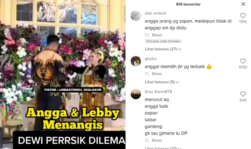 Resmi Gugat Cerai, Angga Wijaya Tetap Hadiri Pernikahan Sepupu Dewi Perssik, Salami Mertua dan Keluarga Besar Depe 2 Lampiran Gambar