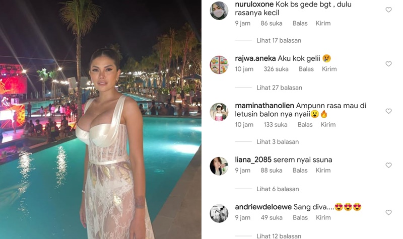 Aduhai, Nikita Mirzani Pakai Gaun Transparan dan Pamer Dada Besar, Netizen: Rasa Mau Diletusin 2 Lampiran Gambar