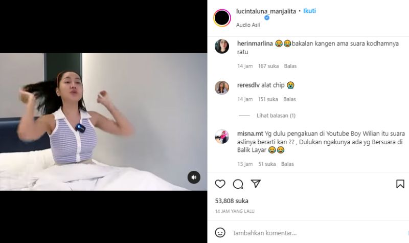 Netizen Akan Rindu Dengar Suara "Khodam" Lucinta Luna 2 Lampiran Gambar