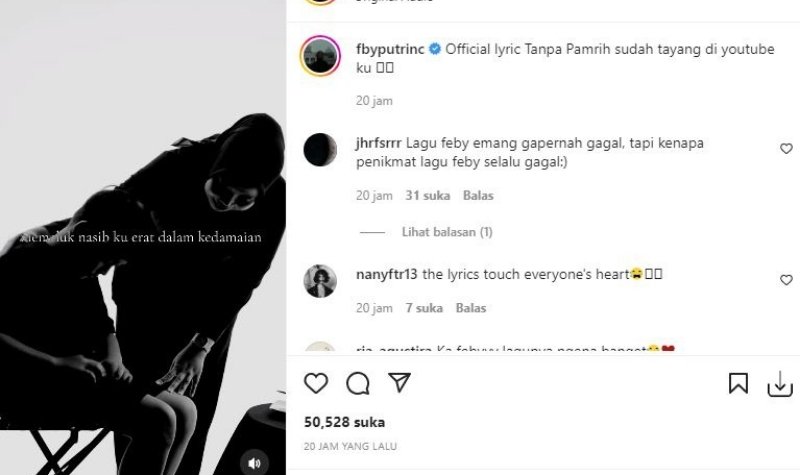Rilis Lagu Baru “Tanpa Pamrih”, Feby Putri Bikin Netizen Termehek-mehek 2 Lampiran Gambar