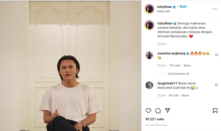 Penuh Makna, Ini Kata Rizky Febian tentang Lagu Barunya “Aminlah Bersamaku” 2 Lampiran Gambar