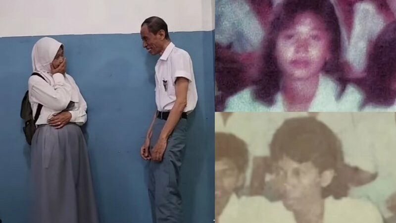 Sepasang suami istri kakek dan nenek sukses menghebohkan jagad maya setelah berbagi video konten perbandingan foto SMA dan sekarang.