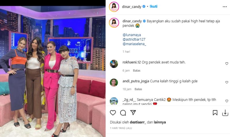 Dinar Candy Merasa Rendah Diri Saat Berdiri Dengan Tiga Wanita Ini 4 Lampiran Gambar