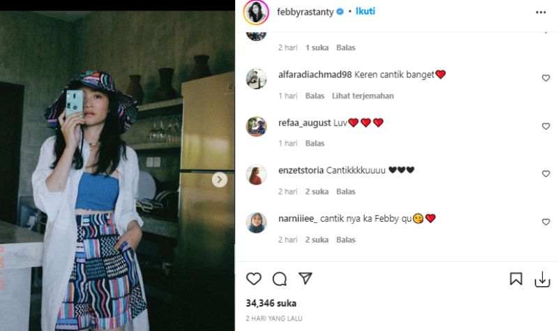 Kecenya Febby Rastanty Pakai Crop Top, Cantiknya Gak Ngebosenin 6 Lampiran Gambar