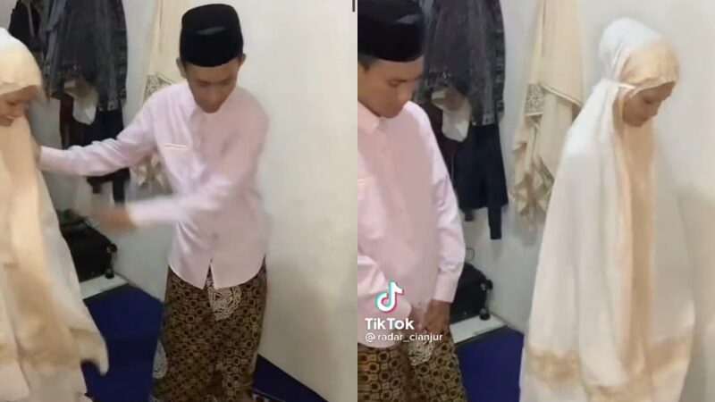 Sepasang suami istri viral di media sosial karena dianggap telah mempermainkan salat demi kontennya viral di media sosial.