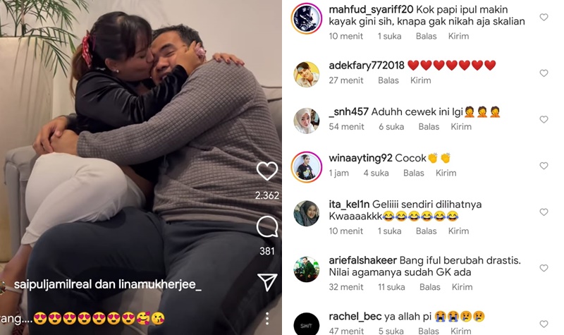 Saipul Jamil Makin Mesra dengan Lina Mukherjee, Netizen Geli dan Jijik Melihatnya 2 Lampiran Gambar